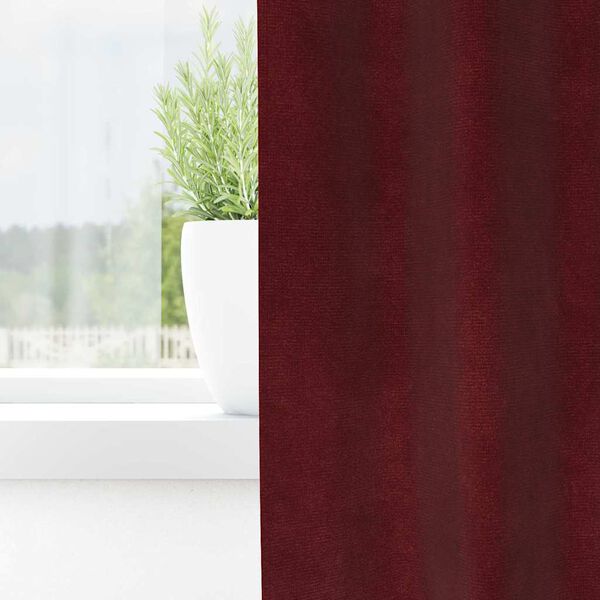 vidaXL Rideaux occultants 2 pcs Bordeaux 140 x 140 cm Velours