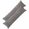vidaXL Housse de coussin 2 pcs HOUTEN Gris fonc&eacute; 40 x 145 cm