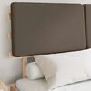 vidaXL Cadre de lit avec t&ecirc;te de lit rembourr&eacute;e Taupe 140 x 200 cm
