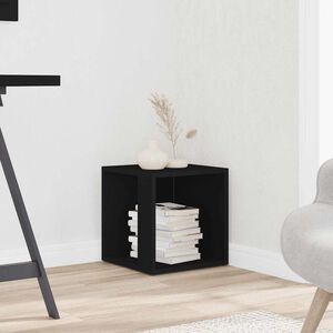 vidaXL Table d'appoint Noir 33x33x34,5 cm Agglom&eacute;r&eacute;