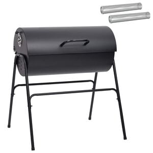 vidaXL Gril en baril avec 2 grilles de cuisson 3 pc 80 x 73 x 90 cm