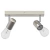 vidaXL Spot de plafond Nickel 26 x 6,5 x 11,5 cm M&eacute;tal