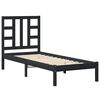 vidaXL Cadre de lit sans matelas noir 75x190 cm bois massif