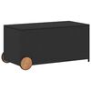 vidaXL Bo&icirc;te de rangement de jardin et roues noir 190L r&eacute;sine tress&eacute;e