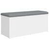 vidaXL Banc de rangement Blanc 102x42x45 cm Bois d'ing&eacute;nierie