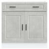 vidaXL Armoire de cuisine Porto gris b&eacute;ton bois d'ing&eacute;nierie