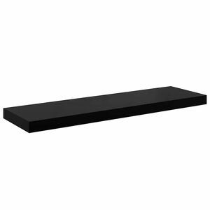 vidaXL &Eacute;tag&egrave;re murale flottante Noir brillant 80x23,5x3,8 cm MDF