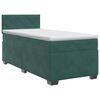vidaXL Lit boxspring avec matelas Vert fonc&eacute; 90 x 190 cm Velours