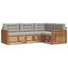 vidaXL Ensemble de canap&eacute;s d'ext&eacute;rieur 4 pc Gris Naturel et Clair