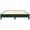 vidaXL Cadre de lit sans matelas vert fonc&eacute; 140x190 cm velours