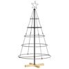 vidaXL Sapin de No&euml;l en m&eacute;tal avec support KUOPIO 125 cm Acier Noir