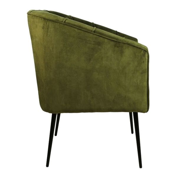 HSM Collection Chaise de salle &agrave; manger Chester Vert olive