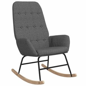 vidaXL Chaise &agrave; bascule Gris clair Tissu