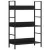 vidaXL Biblioth&egrave;que &agrave; 3 niveaux noir 60x27,6x90,5 cm bois d'ing&eacute;nierie