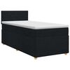 vidaXL Lit boxspring avec matelas Noir 80 x 200 cm Tissu