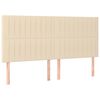 vidaXL T&ecirc;te de lit Cr&egrave;me 200x5x118/128 cm Tissu
