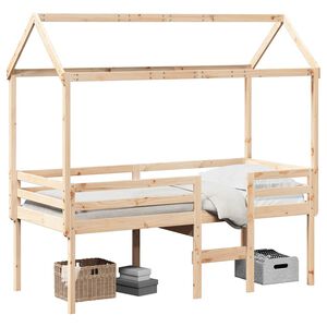 vidaXL Lit haut sans matelas 75x190 cm bois de pin massif