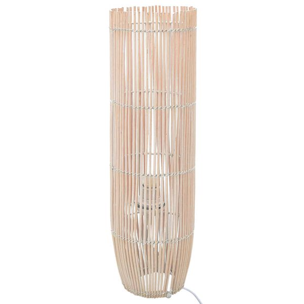 vidaXL Lampadaire sur pied Osier Blanc 61 cm E27