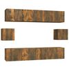 vidaXL Ensemble de meubles TV 6 pcs Ch&ecirc;ne fum&eacute; Bois d'ing&eacute;nierie