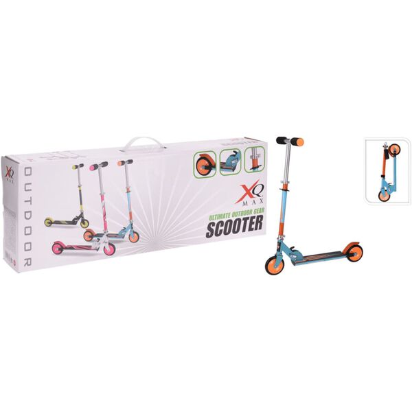 XQ Max Trottinette pliable avec frein &agrave; pied Bleu et orange