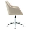 vidaXL Chaise pivotante de bureau Crème Tissu