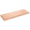 vidaXL Comptoir de salle de bain marron 140x50x(2-6) cm bois trait&eacute;