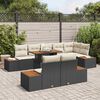vidaXL Ensemble de canap&eacute; de jardin 9 pcs Noir Poly rotin