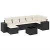 vidaXL Salon de jardin 8 pcs avec coussins noir r&eacute;sine tress&eacute;e
