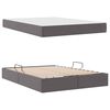vidaXL Lit avec rangement et matelas avec matelas 2 pcs Gris Cuir