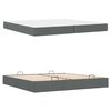 vidaXL Cadre de lit avec matelas avec matelas 2 pcs Gris Fonc&eacute; tissu