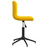 vidaXL Chaises pivotantes &agrave; manger lot de 4 jaune moutarde velours