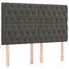 vidaXL Cadre de lit sans matelas gris fonc&eacute; 160x200 cm velours
