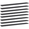 vidaXL Panneaux de biblioth&egrave;que 8 pcs Gris 80x10x1,5 cm Agglom&eacute;r&eacute;