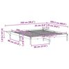 vidaXL Cadre de lit Naturel 200 x 200 cm Pin massif