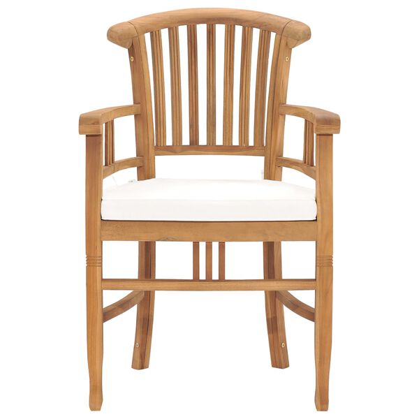 vidaXL Ensemble &agrave; Manger de jardin 7pcs avec coussins bois teck solide