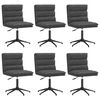 vidaXL Chaises &agrave; manger lot de 6 noir similicuir