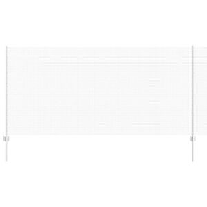 vidaXL Cl&ocirc;ture en fil soud&eacute; avec poteau 50 x 1,2 m Argent&eacute; Maille