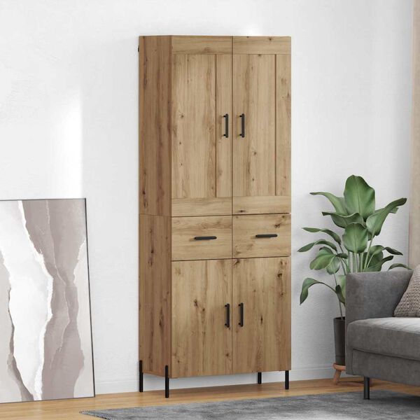 vidaXL Haut Armoire 2 pcs Ch&ecirc;ne artisanal Bois d'ing&eacute;nierie