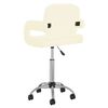 vidaXL Chaise pivotante de salle &agrave; manger Cr&egrave;me Similicuir
