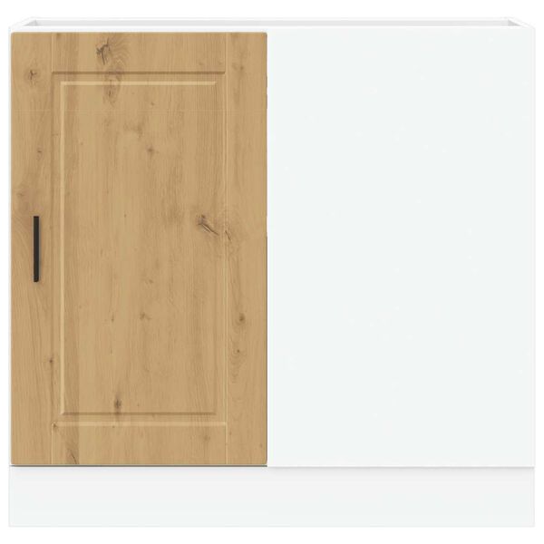 vidaXL Armoire de cuisine Porto ch&ecirc;ne artisanal bois d'ing&eacute;nierie