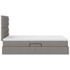 vidaXL Lit avec rangement et matelas Taupe 120 x 200 cm Polyester