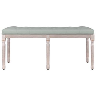 vidaXL Banc Gris clair 110x40x49 cm Velours