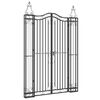 vidaXL Portail de jardin noir 121x8x180 cm fer forg&eacute;