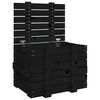 vidaXL Bo&icirc;te de rangement Noir 58x40,5x42 cm Bois massif de pin
