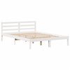 vidaXL Cadre de lit sans matelas blanc 140x190 cm bois de pin massif