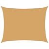 vidaXL Voile d'ombrage 160 g/m&sup2; rectangulaire sable 6x7 m PEHD