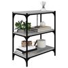 vidaXL Biblioth&egrave;que Sonoma gris 60x33x70,5 cm Bois d'ing&eacute;nierie acier