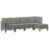 vidaXL Ensemble de meubles pour le salon 5 pc Gris clair Velours