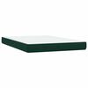 vidaXL Sommier &agrave; lattes de lit et matelas et LED vert fonc&eacute; 160x220cm velours