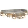 vidaXL Ensemble de canap&eacute;s d'ext&eacute;rieur 9 pc Blanc et gris clair